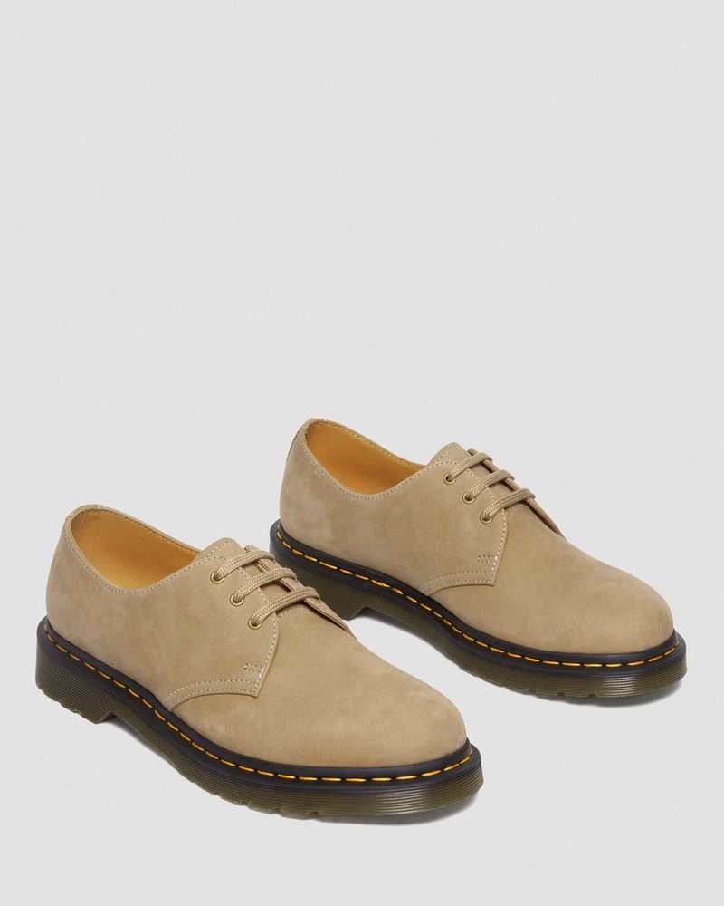 Dr Martin Martens 1461 Tumbled Nubuck Leather Oxford Shoes (Tumbled Nubuck) Shoes Savannah Tan | XC39-D3ZZ