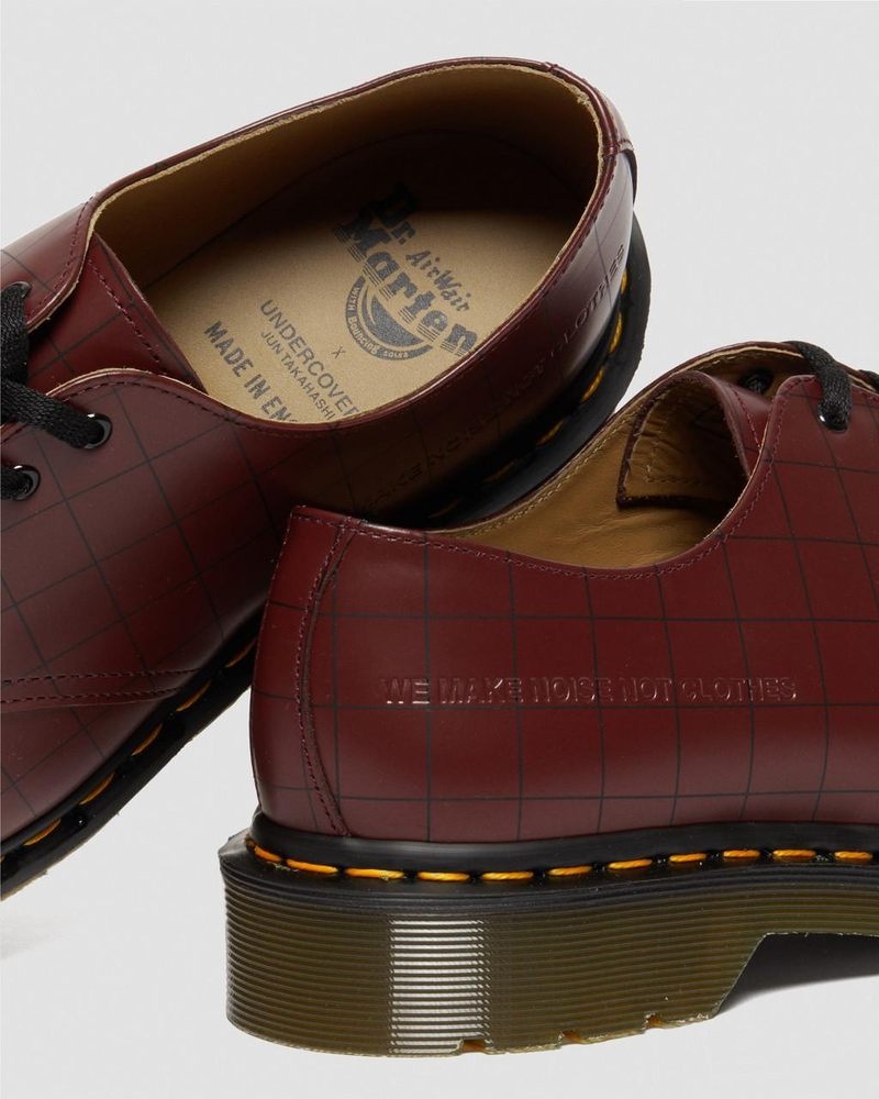 Dr Martin Martens 1461 Undercover Made in England Leather Oxford Shoes (Smooth Leather) Shoes Cherry Red | GC03-K4VL