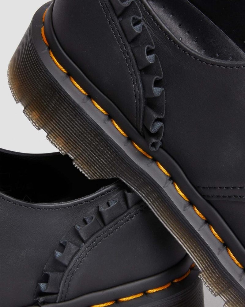 Dr Martin Martens 1461 - Frill Nappa Leather Oxford Shoes (Nappa Leather) Shoes Black | AF78-X3GC