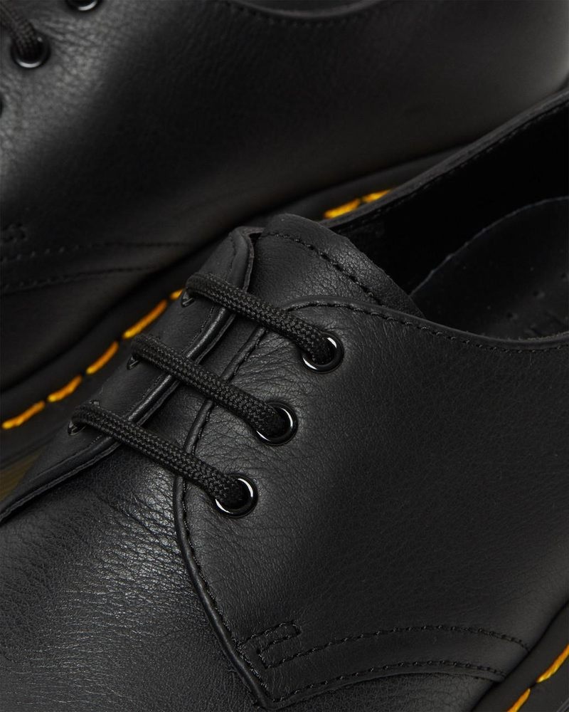 Dr Martin Martens 1461 - Virginia Leather Oxford Shoes (Virginia) Shoes Black | VY50-L4RO