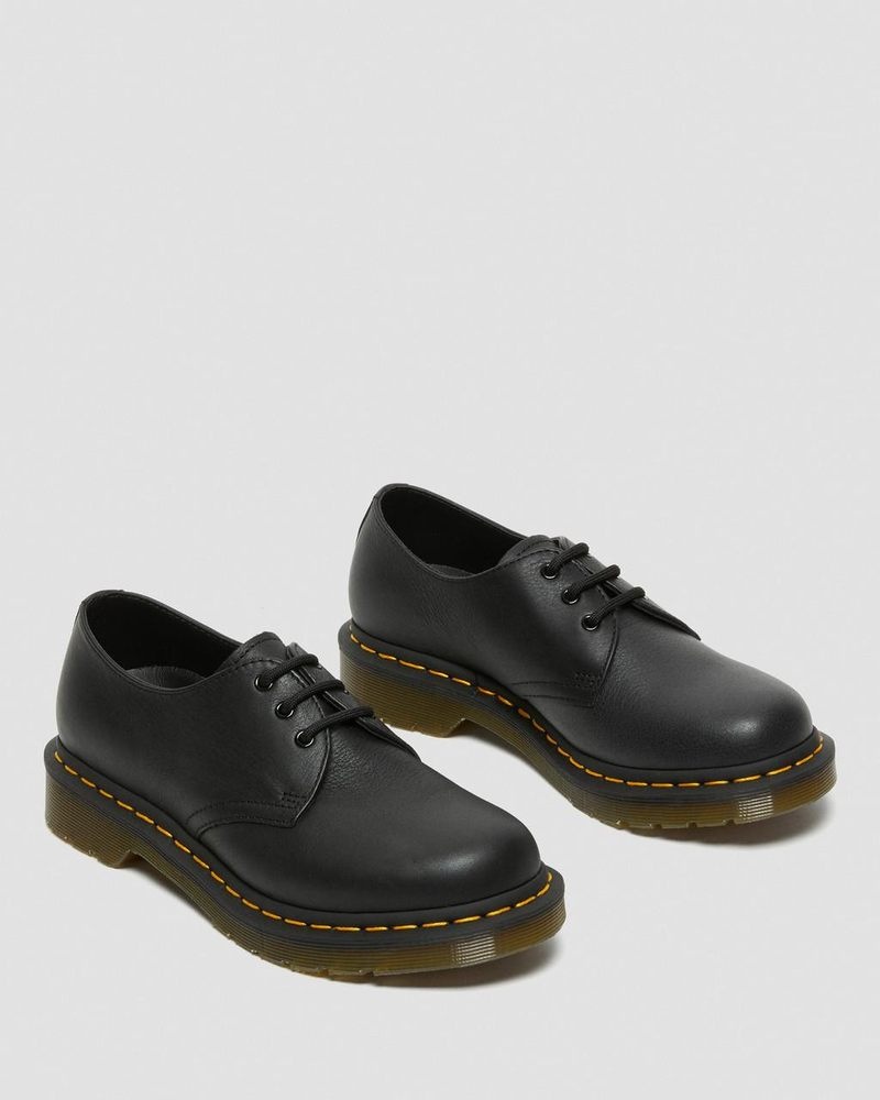 Dr Martin Martens 1461 - Virginia Leather Oxford Shoes (Virginia) Shoes Black | VY50-L4RO