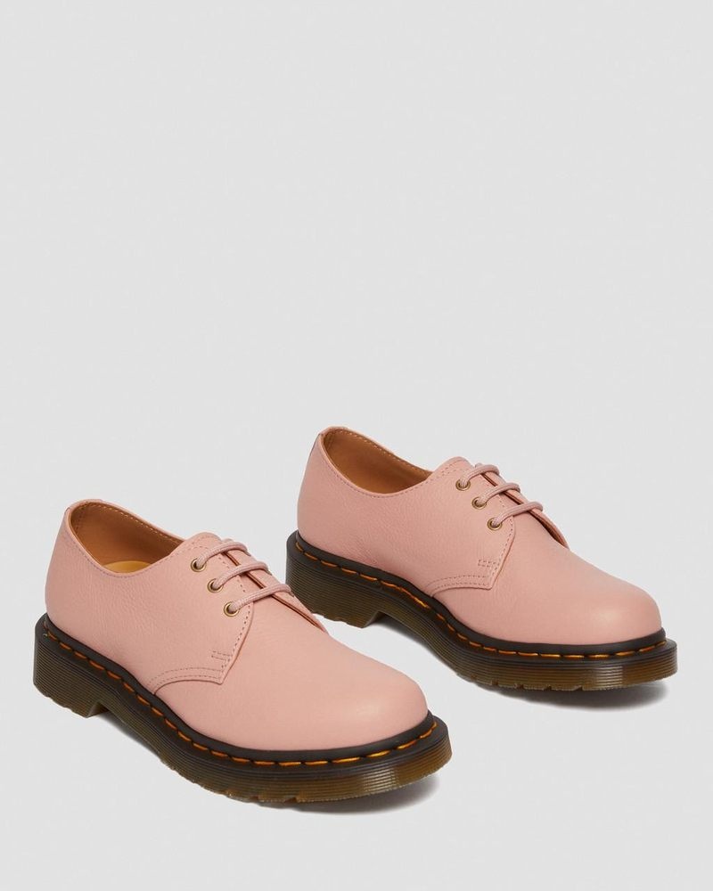 Dr Martin Martens 1461 - Virginia Leather Oxford Shoes (Virginia) Shoes Peach Beige | CC71-X4GJ