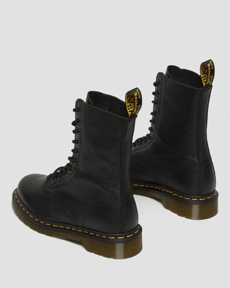 Dr Martin Martens 1490 Virginia Leather Mid Calf Boots (Virginia) Boots Black | SM17-H4OA