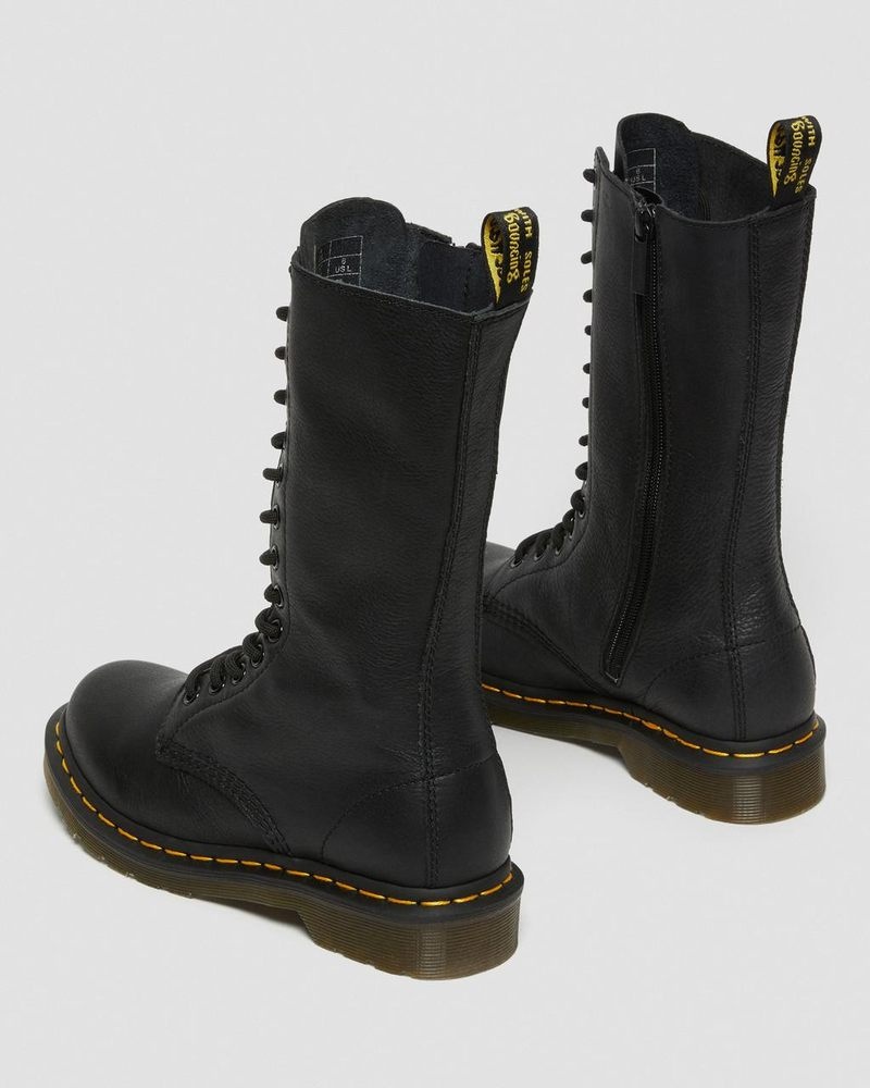 Dr Martin Martens 1B99 Virginia Leather Mid Calf Boots (Virginia) Boots Black | JK39-D8SR