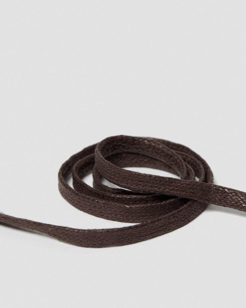 Dr Martin Martens 26 Inch Waxed Flat Shoe Laces (3 Eye) (Tetoron) Shoe Laces Brown | HY19-P0XH