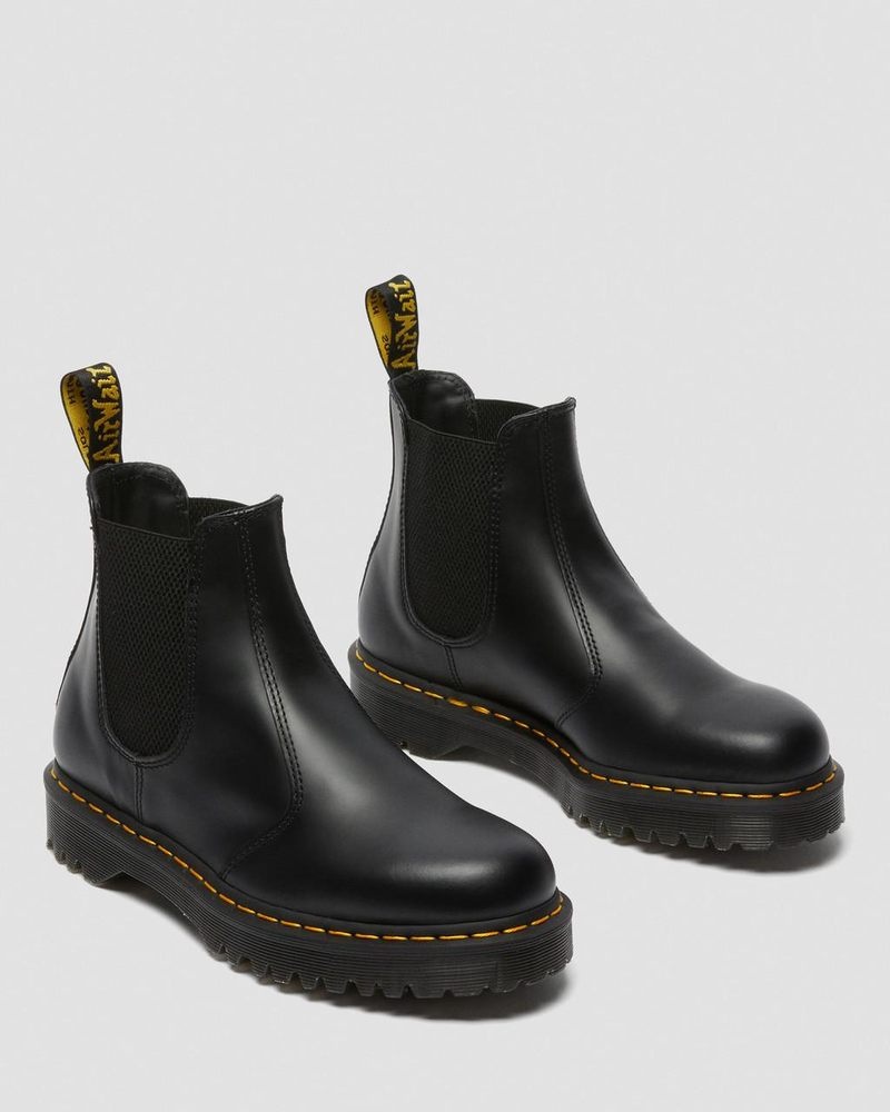 Dr Martin Martens 2976 Bex Smooth Leather Chelsea Boots (Smooth Leather) Platforms Boots Black | GV31-Q4MZ