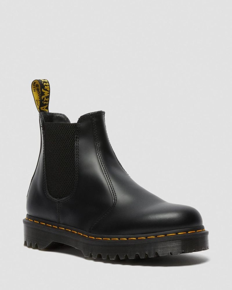 Dr Martin Martens 2976 Bex Smooth Leather Chelsea Boots (Smooth Leather) Platforms Boots Black | GV31-Q4MZ