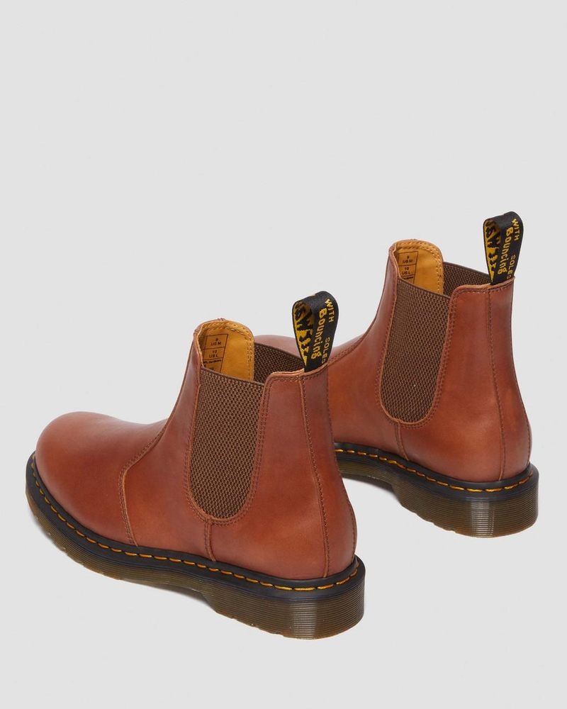 Dr Martin Martens 2976 Carrara Leather Chelsea Boots (Carrara) Boots Saddle Tan | SW83-D9KY