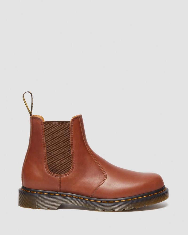 Dr Martin Martens 2976 Carrara Leather Chelsea Boots (Carrara) Boots Saddle Tan | SW83-D9KY