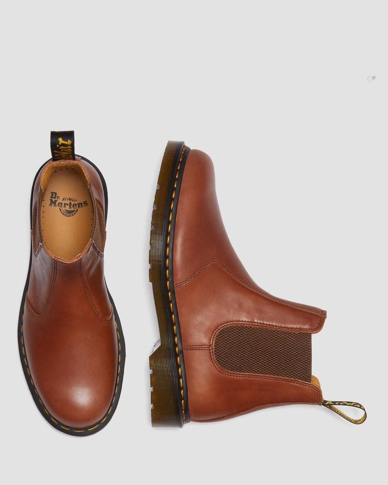 Dr Martin Martens 2976 Carrara Leather Chelsea Boots (Carrara) Boots Saddle Tan | SW83-D9KY