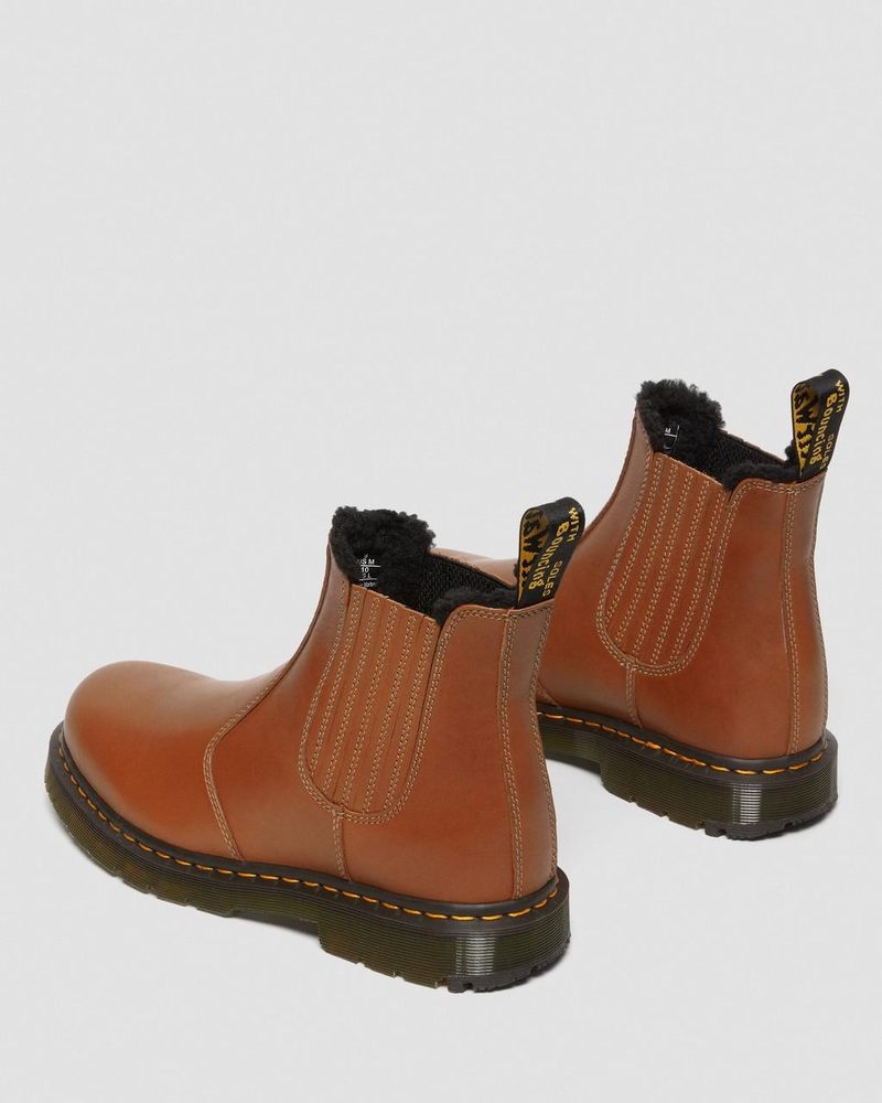 Dr Martin Martens 2976 DM's Wintergrip Leather Chelsea Boots (Blizzard Wp) Boots Tan | HM30-A2NE