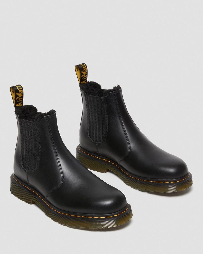 Dr Martin Martens 2976 DM's Wintergrip Leather Chelsea Boots (Blizzard Wp) Boots Black | HO87-F5MP