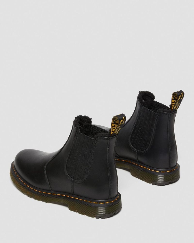 Dr Martin Martens 2976 DM's Wintergrip Leather Chelsea Boots (Blizzard Wp) Boots Black | HO87-F5MP