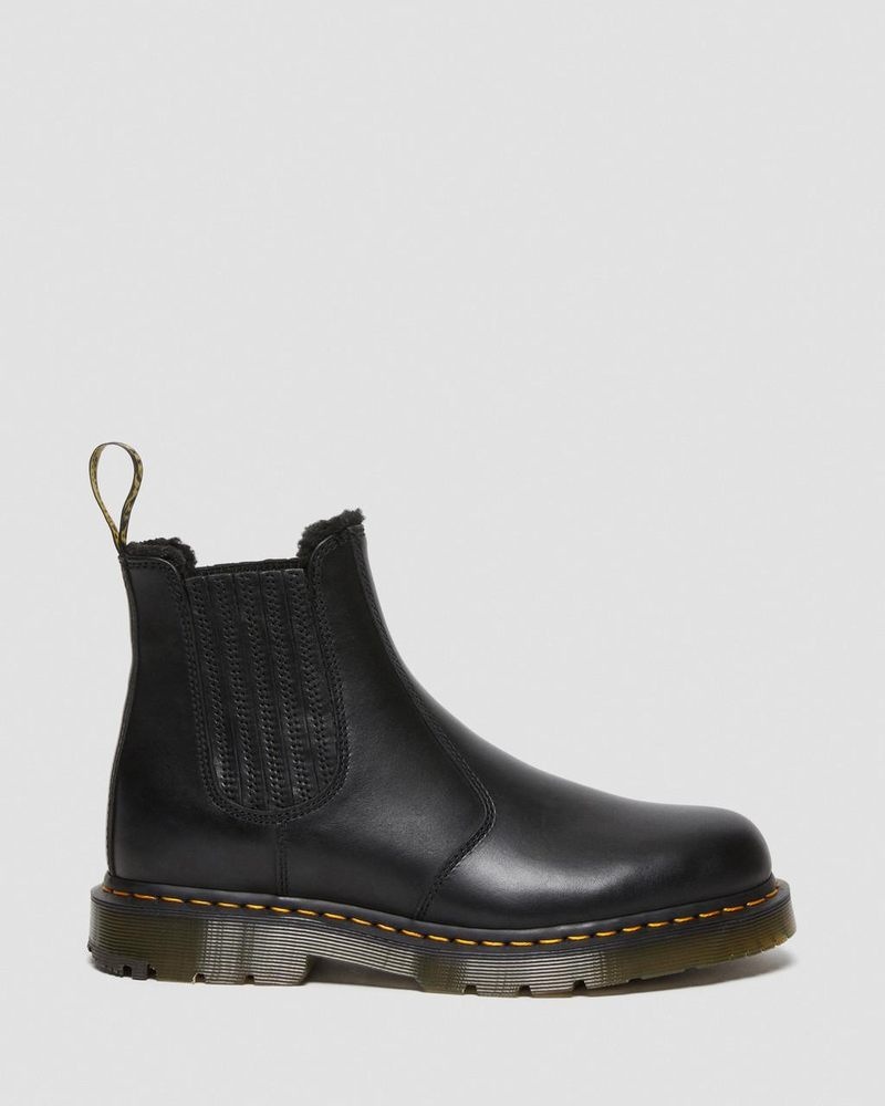 Dr Martin Martens 2976 DM's Wintergrip Leather Chelsea Boots (Blizzard Wp) Boots Black | HO87-F5MP