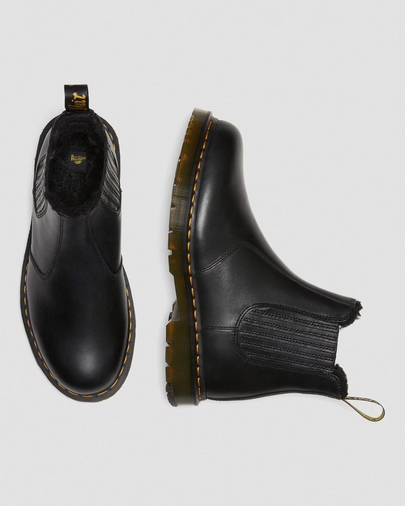 Dr Martin Martens 2976 DM's Wintergrip Leather Chelsea Boots (Blizzard Wp) Boots Black | HO87-F5MP