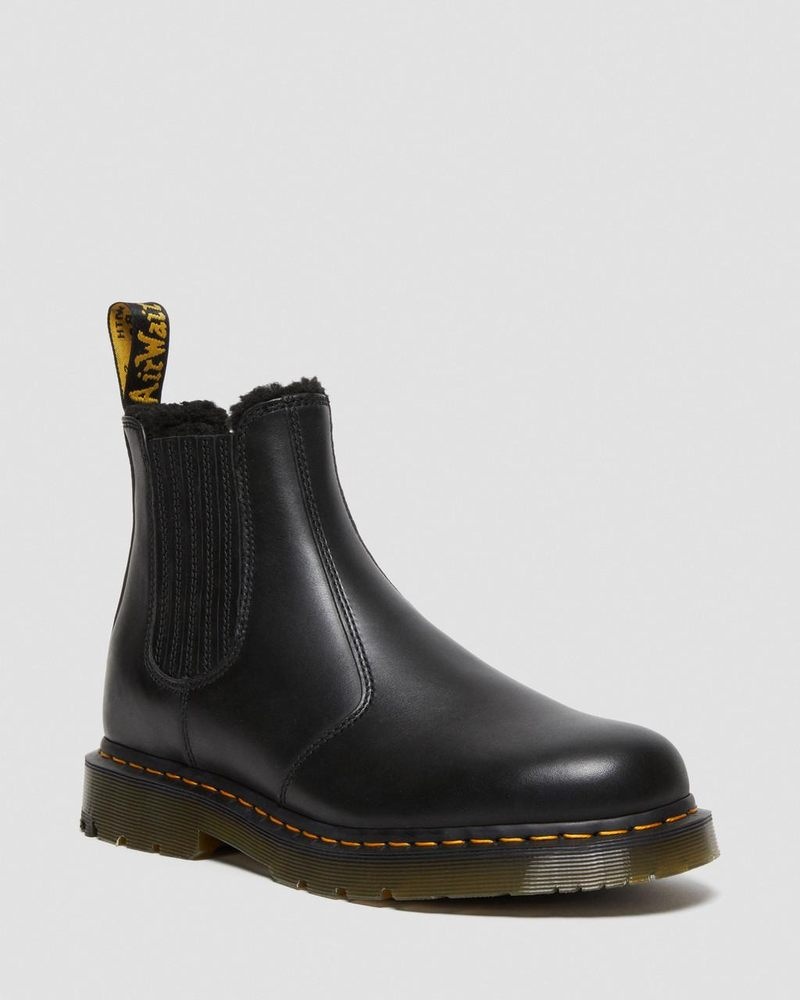 Dr Martin Martens 2976 DM\'s Wintergrip Leather Chelsea Boots (Blizzard Wp) Boots Black | HO87-F5MP