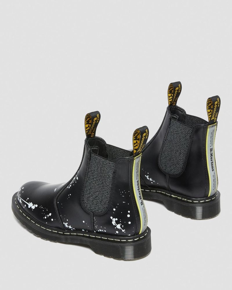 Dr Martin Martens 2976 Neighborhood Smooth Leather Chelsea Boots (Smooth Leather) Boots Black | TO58-O0WG