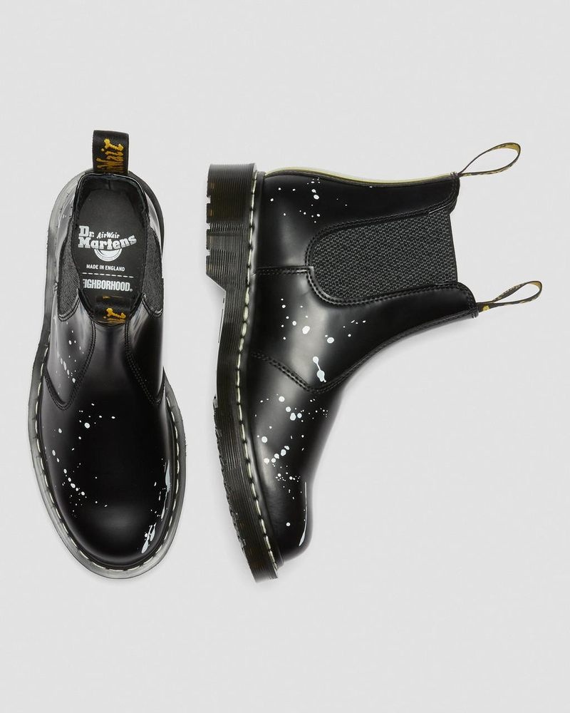 Dr Martin Martens 2976 Neighborhood Smooth Leather Chelsea Boots (Smooth Leather) Boots Black | TO58-O0WG