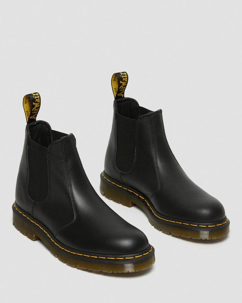 Dr Martin Martens 2976 Slip Resistant Leather Chelsea Boots (Industrial Full Grain) Boots Black | RX82-Z3GH