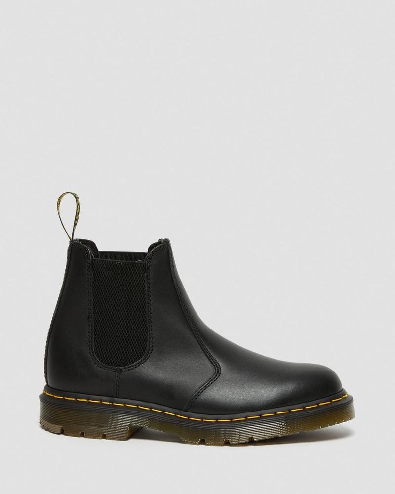 Dr Martin Martens 2976 Slip Resistant Leather Chelsea Boots (Industrial Full Grain) Boots Black | RX82-Z3GH