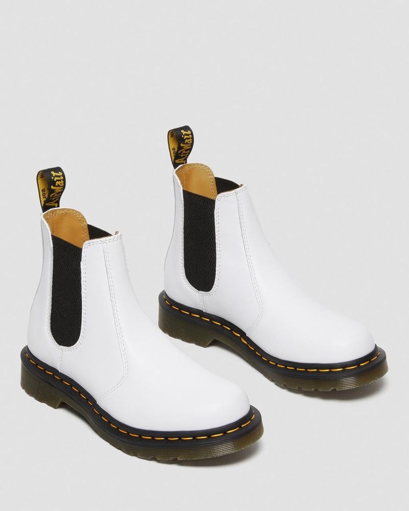 Dr Martin Martens 2976 Softy T Leather Chelsea Boots (Softy T) Shoes White | HX16-J8BQ