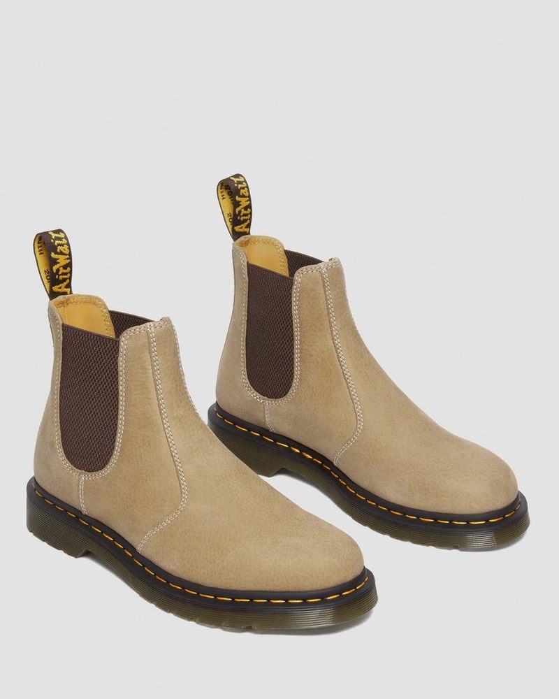 Dr Martin Martens 2976 Tumbled Nubuck Leather Chelsea Boots (Tumbled Nubuck) Boots Savannah Tan | NT08-X4JV