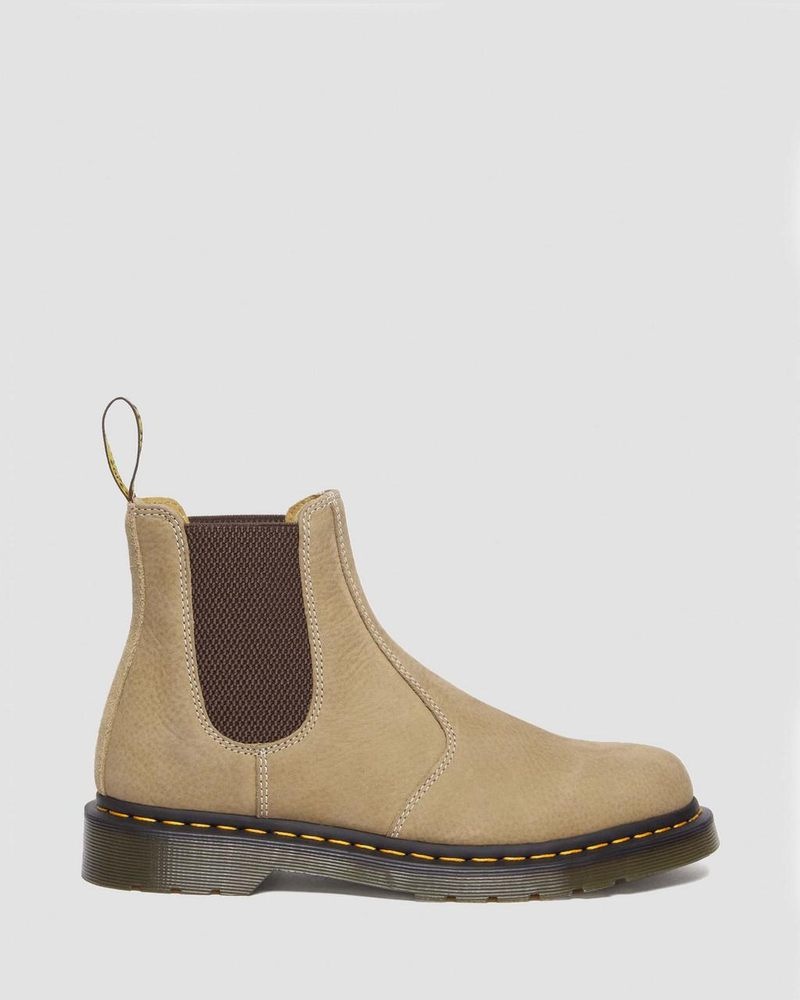 Dr Martin Martens 2976 Tumbled Nubuck Leather Chelsea Boots (Tumbled Nubuck) Boots Savannah Tan | NT08-X4JV