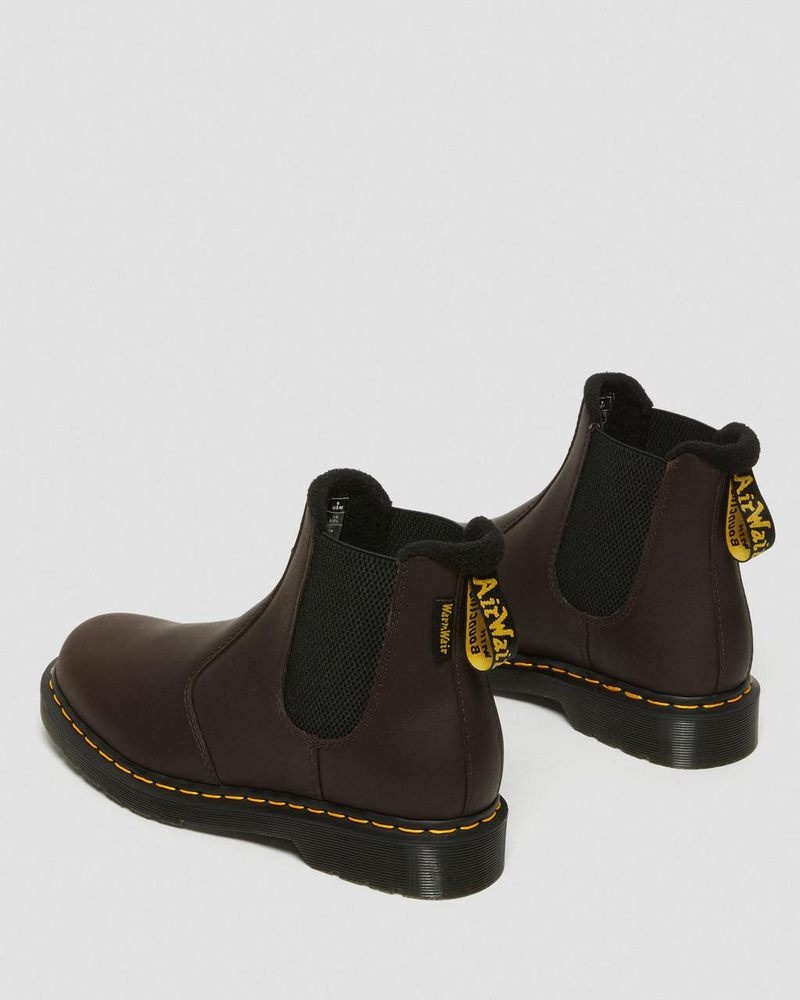 Dr Martin Martens 2976 Warmwair Leather Chelsea Boots (Valor Wp) Boots Dark Brown | YQ98-R5OE