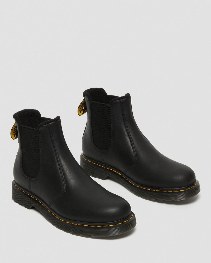 Dr Martin Martens 2976 Warmwair Leather Chelsea Boots (Valor Wp) Boots Black | IJ75-L1LL