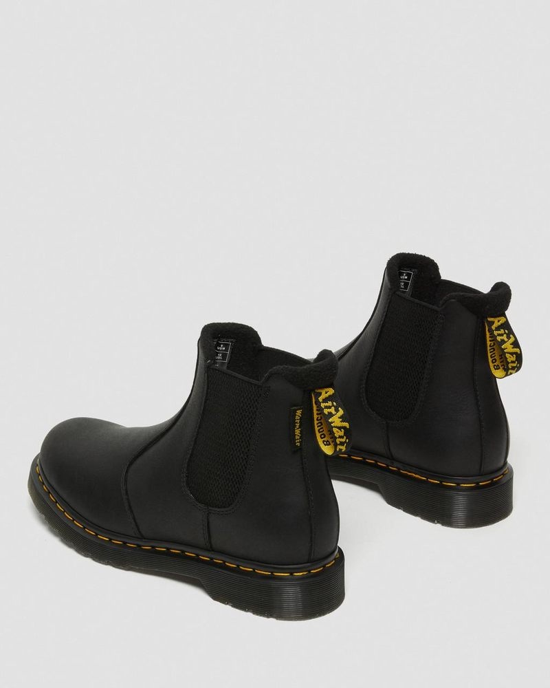 Dr Martin Martens 2976 Warmwair Leather Chelsea Boots (Valor Wp) Boots Black | IJ75-L1LL