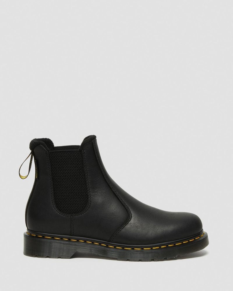 Dr Martin Martens 2976 Warmwair Leather Chelsea Boots (Valor Wp) Boots Black | IJ75-L1LL