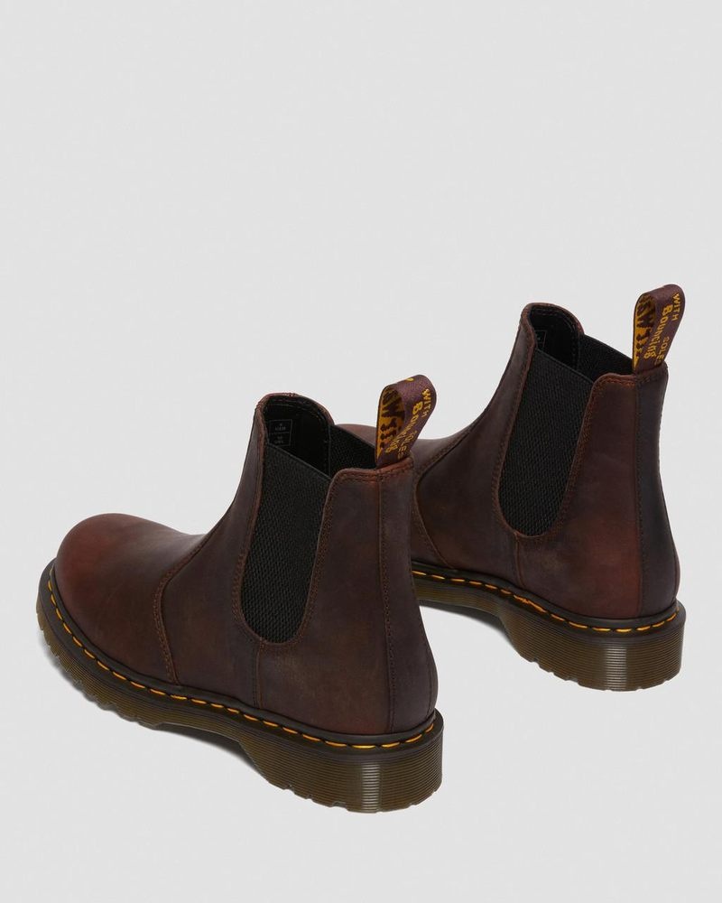 Dr Martin Martens 2976 Waxed Full Grain Leather Chelsea Boots (Waxed Full Grain) Boots Chestnut | ZQ44-X5TN