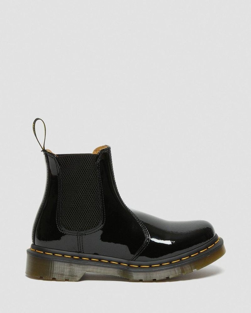 Dr Martin Martens 2976 - Patent Leather Chelsea Boots (Patent Leather) Boots Black | GN34-J8JV