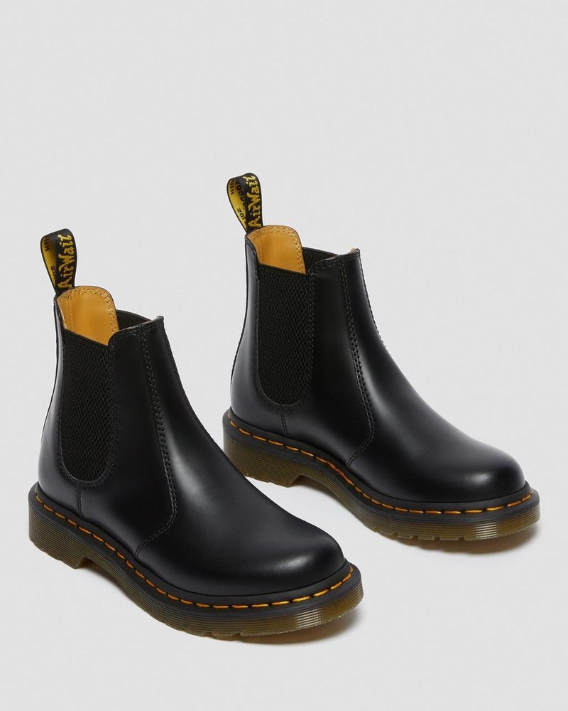 Dr Martin Martens 2976 - Smooth Leather Chelsea Boots (Smooth Leather) Boots Black | LS55-V1FD