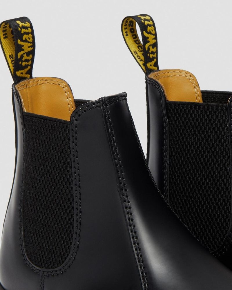 Dr Martin Martens 2976 - Smooth Leather Chelsea Boots (Smooth Leather) Boots Black | LS55-V1FD