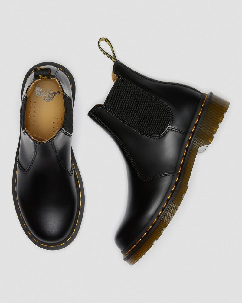 Dr Martin Martens 2976 - Smooth Leather Chelsea Boots (Smooth Leather) Boots Black | LS55-V1FD