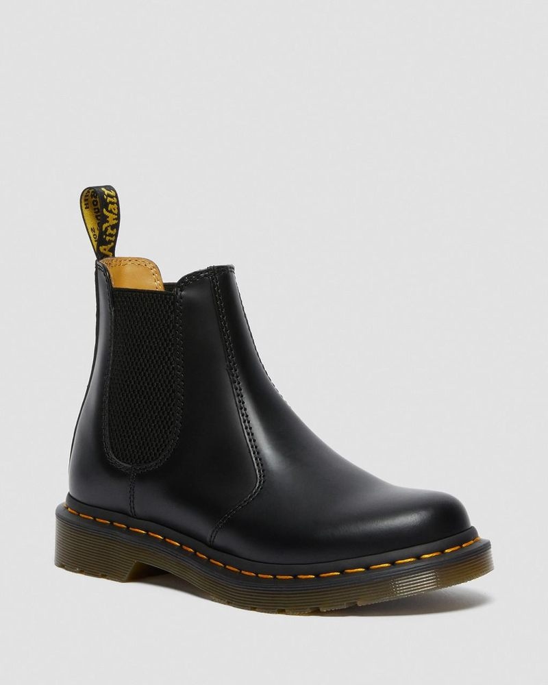 Dr Martin Martens 2976 - Smooth Leather Chelsea Boots (Smooth Leather) Boots Black | LS55-V1FD