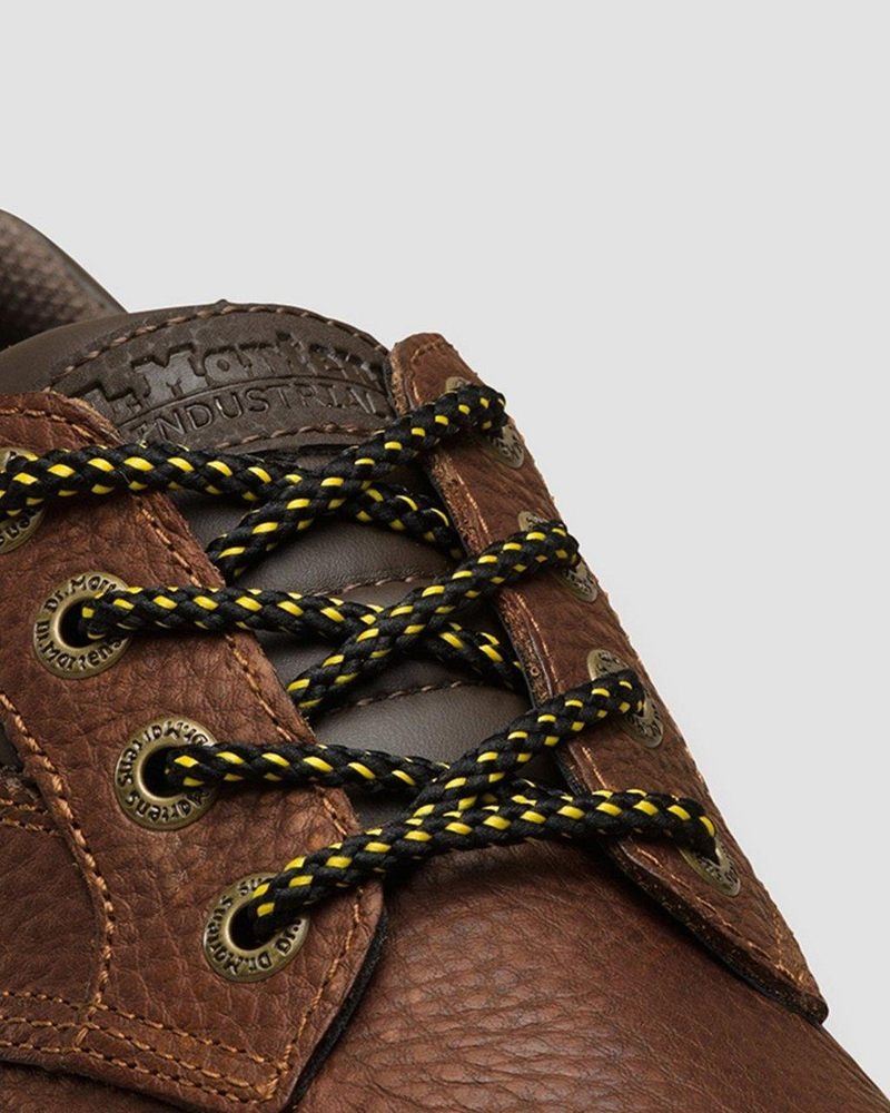 Dr Martin Martens 36 Inch Flat Shoe Laces (4-5 Eye) (Cotton) Shoe Laces Black+Yellow | XP86-S4YT