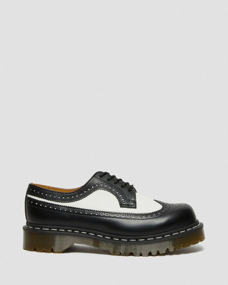 Dr Martin Martens 3989 Bex Smooth Leather Brogue Shoes (Smooth Leather) Platforms Black | VC06-C6FB