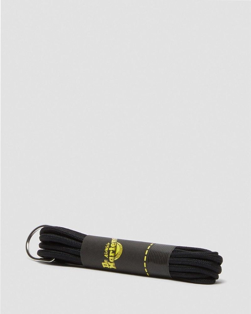 Dr Martin Martens 47 Inch Round Shoe Laces (6-7 Eye) (Polyester) Shoe Laces Black | ZP61-S7UI