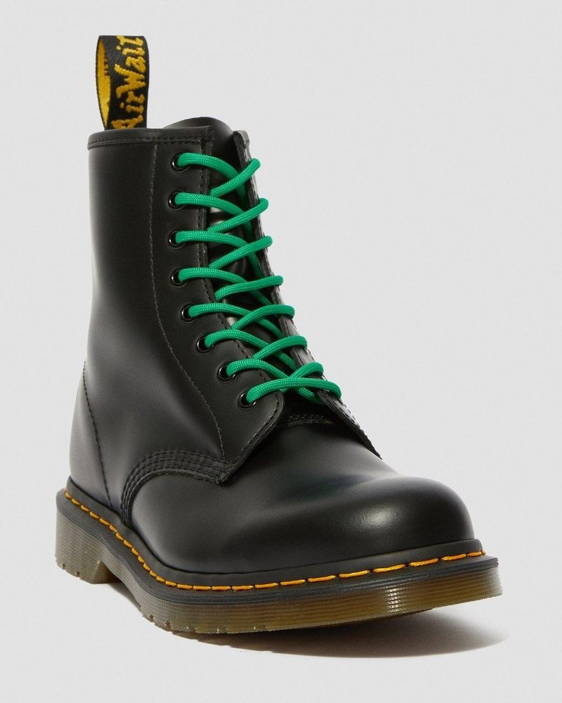 Dr Martin Martens 55 Inch Round Shoe Laces (8-10 Eye) (Polyester) Shoe Laces Green | YE98-Y8ED