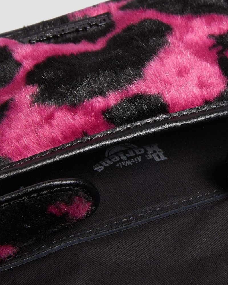 Dr Martin Martens 7 Inch Faux Fur Cow Print Crossbody Bag (Cow Print + Kiev) Bags & Backpacks THRIFT PINK+BLACK | YG63-F9FU