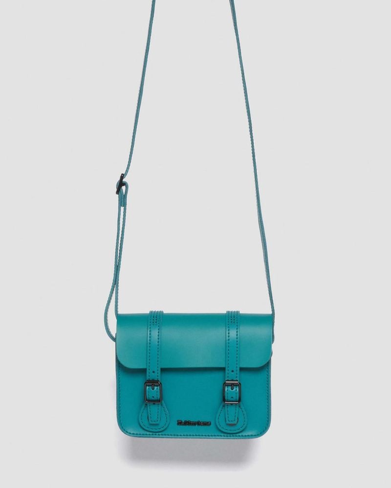 Dr Martin Martens 7 Inch Leather Crossbody Bag (Smooth Leather) Bags & Backpacks Teal Green | DC81-L7ZN