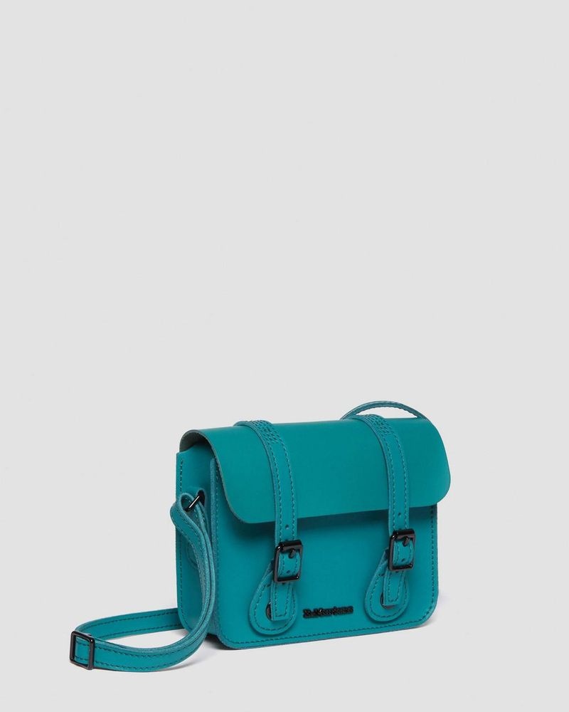 Dr Martin Martens 7 Inch Leather Crossbody Bag (Smooth Leather) Bags & Backpacks Teal Green | DC81-L7ZN