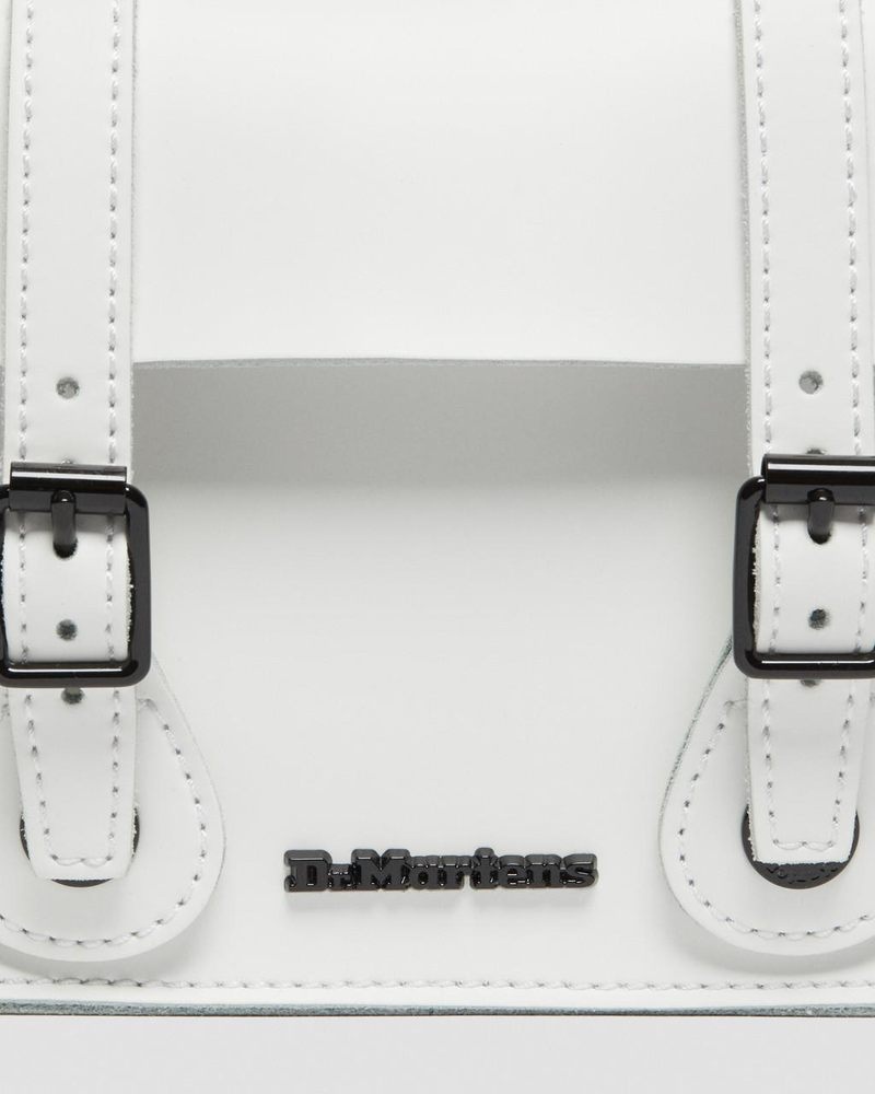 Dr Martin Martens 7 Inch Leather Crossbody Bag (Smooth Leather) Bags & Backpacks White | XQ71-C3HY