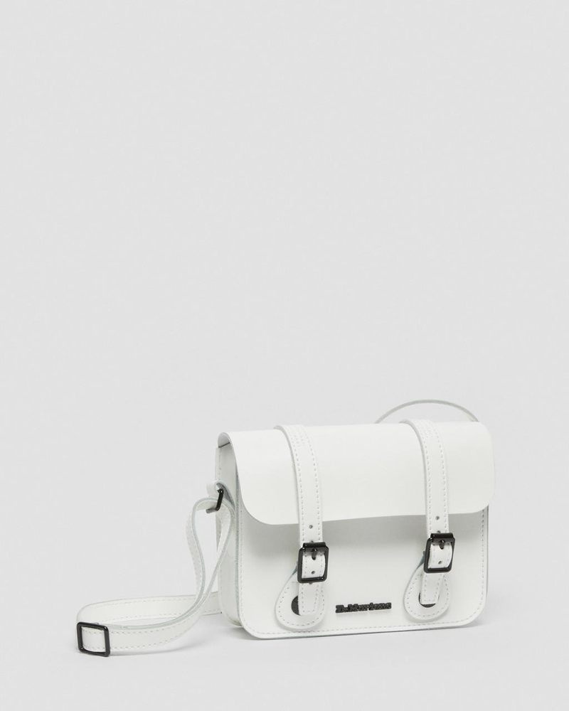 Dr Martin Martens 7 Inch Leather Crossbody Bag (Smooth Leather) Bags & Backpacks White | XQ71-C3HY