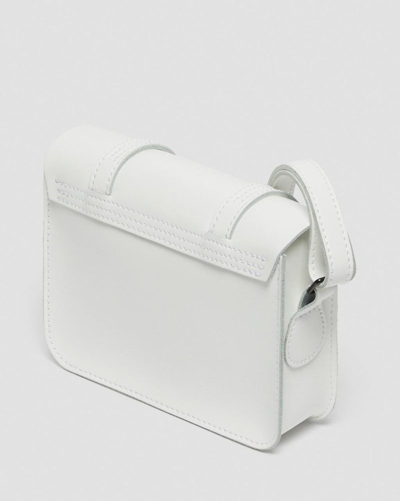 Dr Martin Martens 7 Inch Leather Crossbody Bag (Smooth Leather) Bags & Backpacks White | XQ71-C3HY