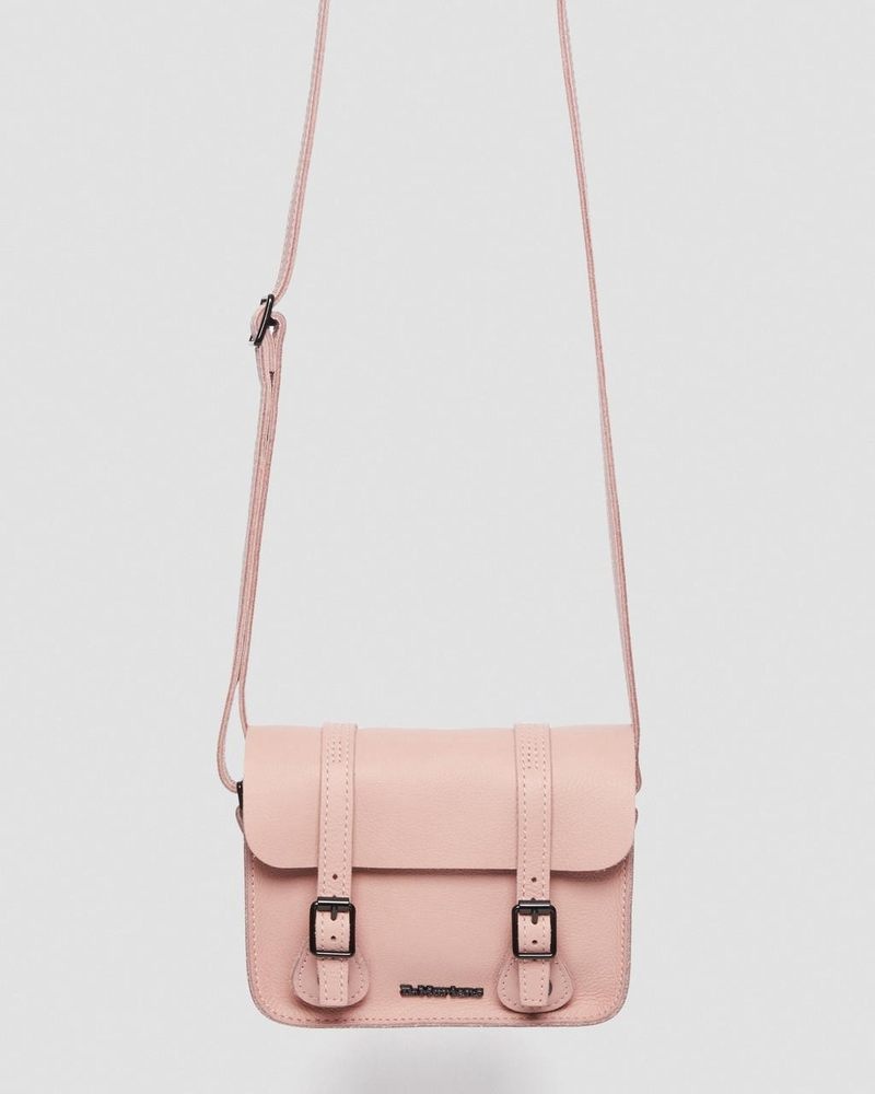 Dr Martin Martens 7 Inch Pisa Leather Crossbody Bag (Pisa) Bags & Backpacks Peach Beige | PD08-J7ZY