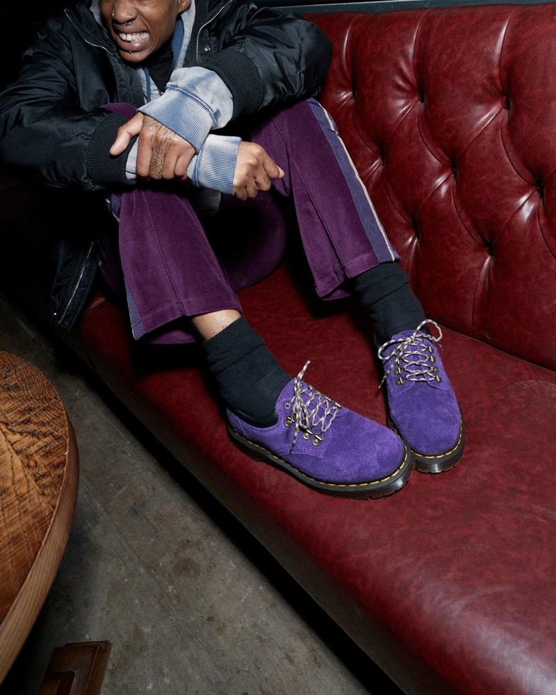 Dr Martin Martens 8053 Ben Suede Casual Shoes (Long Napped Suede) Shoes RICH PURPLE | BY37-Q8DU