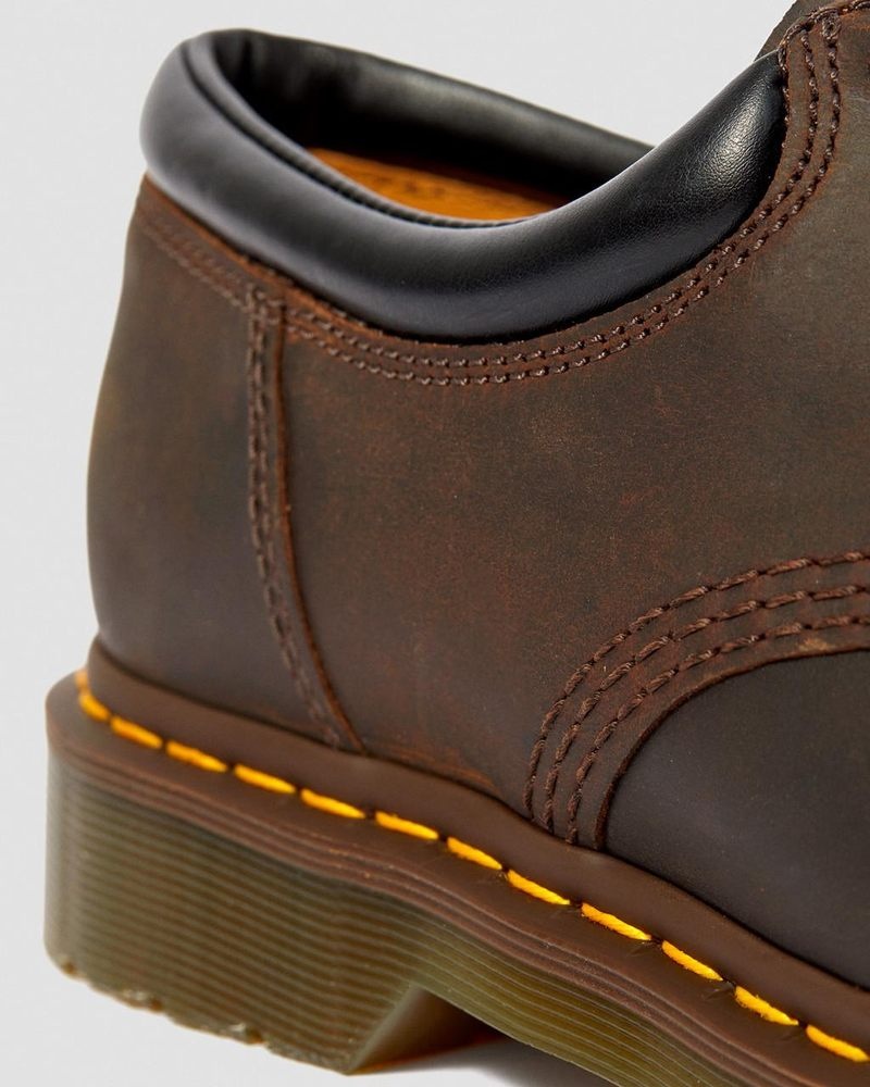 Dr Martin Martens 8053 Crazy Horse Leather Casual Shoes (Crazy Horse) Boots Dark Brown | RQ83-Q7PL